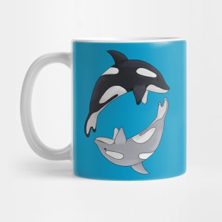 Orcas yin yang Mug